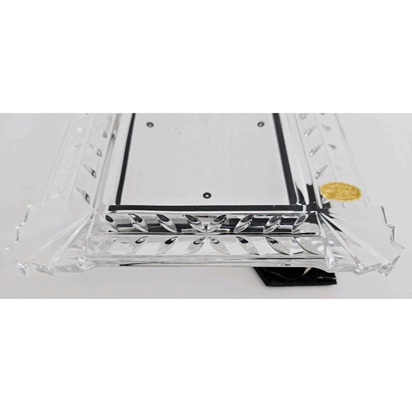 VTG 5" x 7" Genuine Lead Crystal Photo Frame Made is West Germany Art Deco Style - Picture 6 of 17